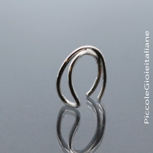 Orecchini argento 925, Orecchini cartilagine, Orecchini cerchi incrociati, Bracciale orecchio, Orecchini minimal, Orecchini artigianali