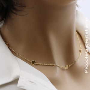 Disc necklace, Custom Necklace, Initial Necklace, Gold Filled Necklace 14K Minimal Necklace, Gold Necklace, Stackable Necklace