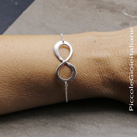Bracciale Argento Sterling 925 Con Simbolo Infinito - Catena Classica Per Donna - Regalo Di Amicizia