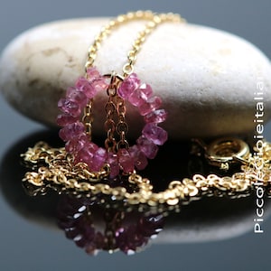 Natural Ruby Necklace, Gold Necklace, Gemstone Necklace, Pendant Necklace, 14k Gold Filled Necklace, Karma Necklace, Red Necklace