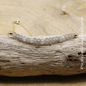 Labradorit Halskette 14 k gold gefüllt Halskette minimal Bar Halskette Halskette-Edelstein-Schmuck gold Halskette mit Labradorit handgemachte Halskette