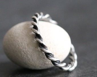 Silver Twist Ring 925, Minimal Ring, Stackable Ring, Infinite Silver Faith 925, Craft Ring, Men's Ring, Women's Ring