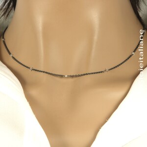 Collana Donna In Argento 925 Con Diamantini - Catena Delicata Ipoallergenica 40-61 Cm - Avotto