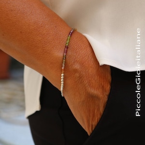 Bracelet sapphires and silver 925 bracelet minimal bracelet natural gemstones modern bracelet handcrafted bracelet fashion