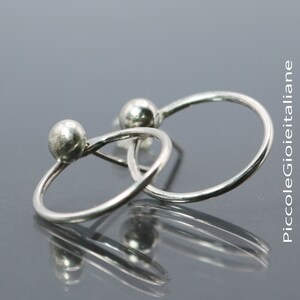 925 silver earrings, Hoop earrings, Nugget earrings, Karma earrings, Minimal earrings, Handcrafted earrings, Modular earrings