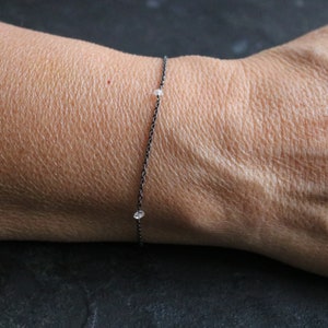 AAA Herkimer Diamond Bracelet, 925 Silver Bracelet, Gold Filled Bracelet, Minimal Bracelet, Handcrafted Bracelet, Delicate Bracelet