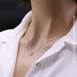 Collana iniziale con lettera O, ciondolo con diamanti, collana
