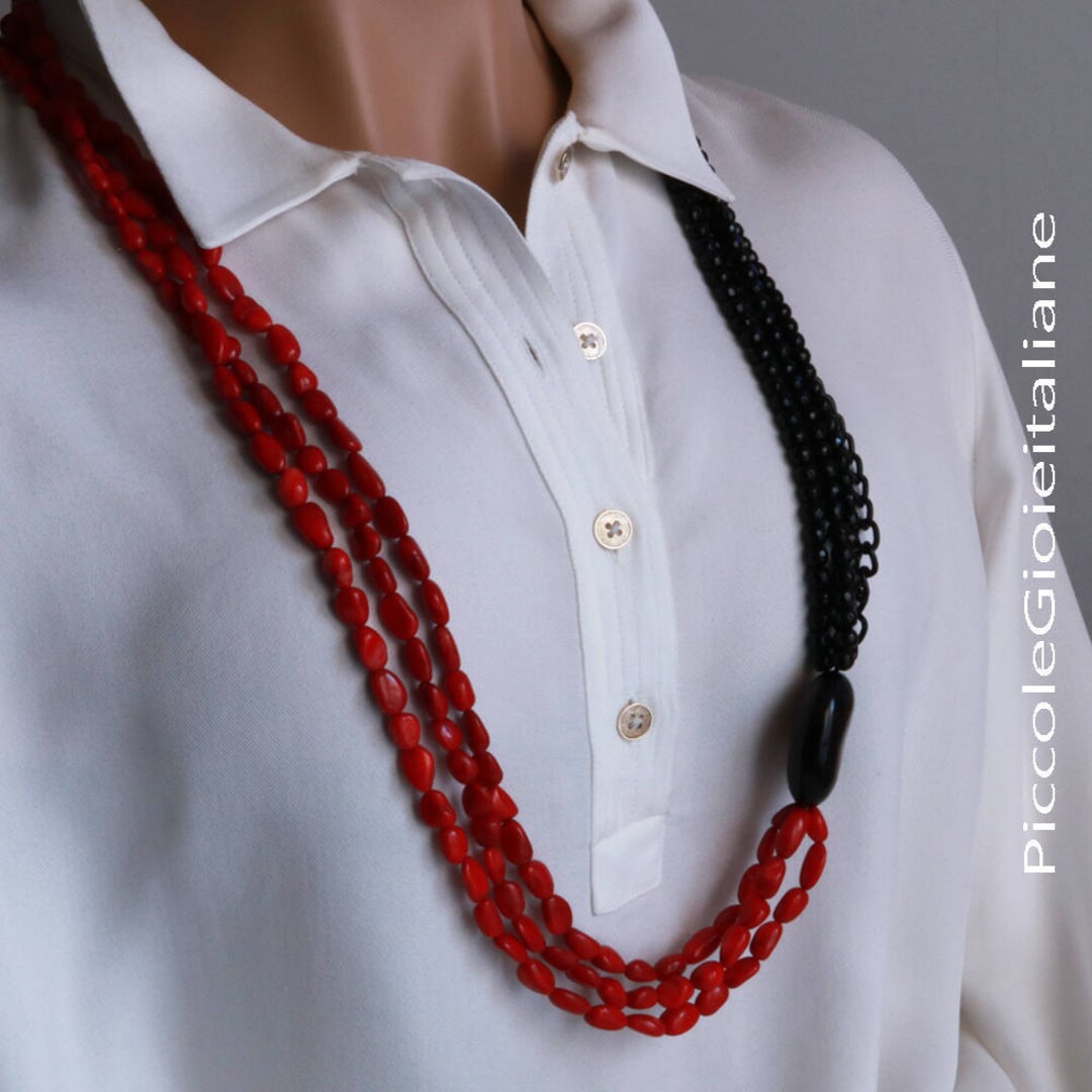 Collana Multifilo Specchio Ovale - Gioielli Rosita di Rosita Caiazzo