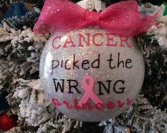 Breast Cancer Awareness Ornament; Breast Cancer Survivor Ornament