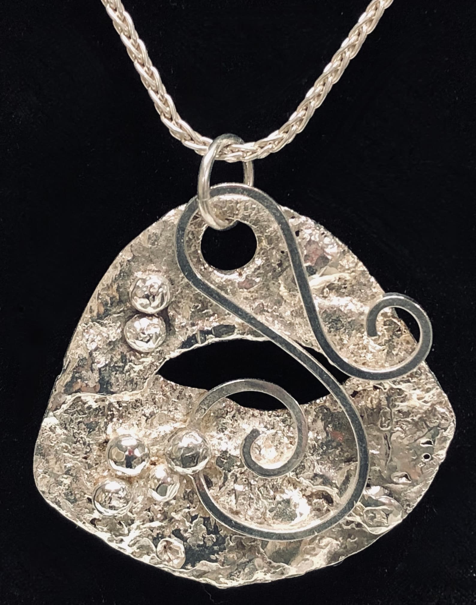 Large Quirky Pendant Sterling Silver Chunky Stylish Etsy Denmark