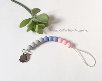 Silicone Pacifier Clip, Paci Clip, Toy Clip, Soother Clip, Binky Clip, Baby Shower Gift