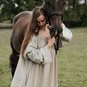 Luna Linen Robe, woman&#39;s linen dressing gown, natural linen bath robe, flax kimono, unisex banyan, cosplay robe, linen loungewear women