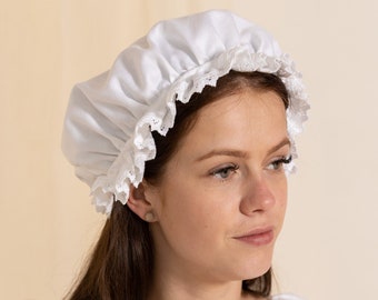 bonnet de nuit vintage, bonnet de style victorien, chapeau de femme de chambre, bonnet de nuit des années 1800, bonnet de nuit, bonnet des prairies, bonnet de dormeuse, bonnet de nuit vintage