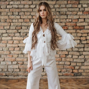 Victorian Nightwear, 1900s Clothing, Historical Clothing, Vintage Pantaloons, 20th Century Gothic Loungewear, Rococo Nights Loungewear Set