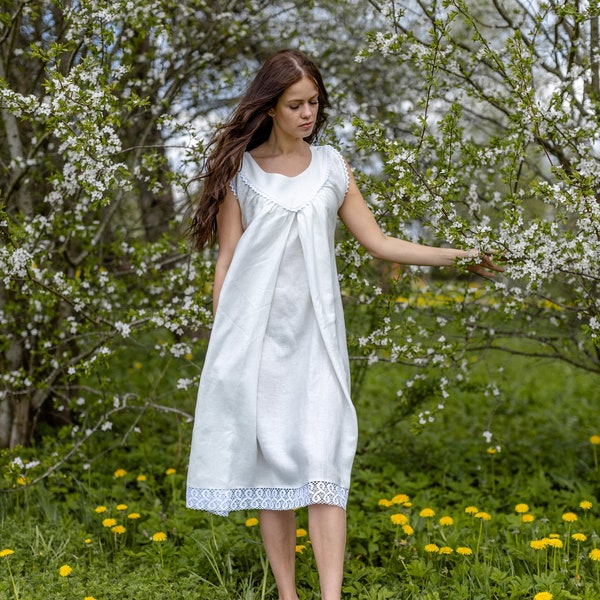 Chemise de nuit d'allaitement, robe de nuit de maternité, chemise de nuit à l'ancienne, vêtements de nuit des années 1900, vêtements de nuit d'allaitement, allaitement, trésor de Vecpiebalgas