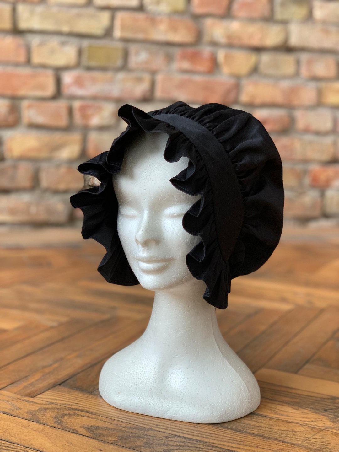 カナエ 1910s~1920s Cotton Nightcap Cute Original Vintage 1910s 1920s Pink Crocket & Fabric