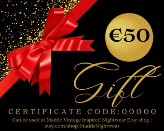 Gift Voucher for 50-500 euros to spend at Madde shop | Gift certificate | The perfect last minute present | Gift card | Choose your present