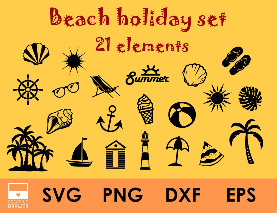 Strand SVG, Strand Babe svg, 21 Urlaub svg, Strand Stuhl svg für Cricut ...
