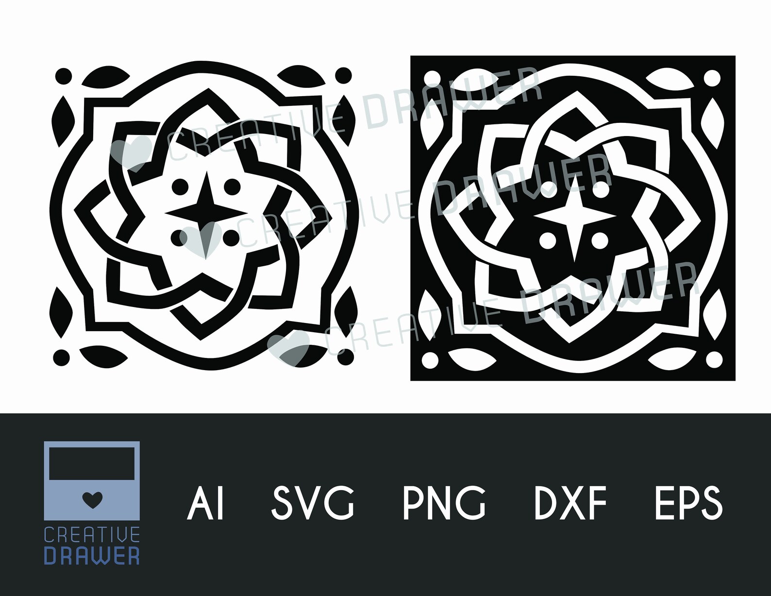 Spanish Stencil Tile 44 Digital Cut File SVG DXF Eps Png. Etsy