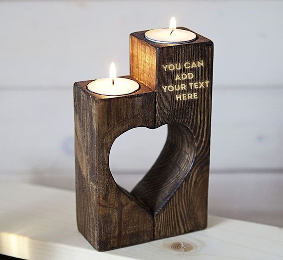 Tealight Holder Personalized Candle Holder Custom Names Etsy