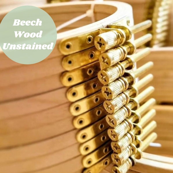 Premium Beechwood Embroidery Hoops; Sizes 3"-9", 4x6" or 5x8" Oval; Unstained; High-Quality Hardwood Hoops