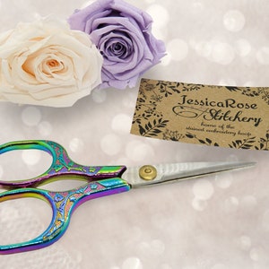 Rainbow Handle Vintage Embroidery Scissors; Sewing; Trimming; Thread Cutter