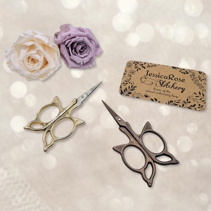Butterfly Embroidery Scissors; Titanium Brown or Gold; Sewing; Trimming; Thread Cutter