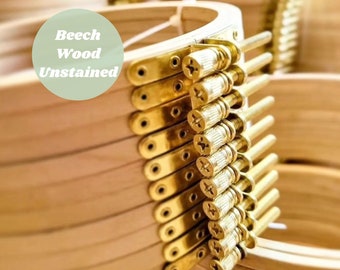 Premium Beechwood Embroidery Hoops; Sizes 3"-9", 4x6" or 5x8" Oval; Unstained; High-Quality Hardwood Hoops