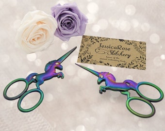 Rainbow Unicorn Matte Embroidery Scissors; Sewing; Trimming; Thread Cutter