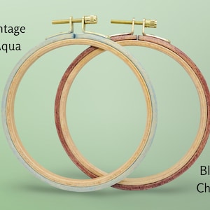Premium Beechwood Hand-Stained Embroidery Hoops Sizes 39, 4x6 or 5x8 Oval Multiple Colors Available High-Quality Hardwood Hoops image 8