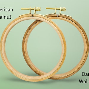 SET OF 3 Premium Beechwood Hand-Stained Embroidery Hoops Sizes 39, 4x6 or 5x8 Oval Multiple Colors Available High-Quality Hardwood image 6