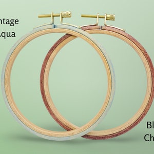 SET OF 3 Premium Beechwood Hand-Stained Embroidery Hoops Sizes 39, 4x6 or 5x8 Oval Multiple Colors Available High-Quality Hardwood image 8