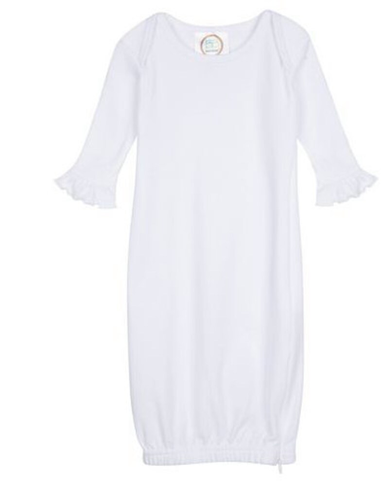 Infant gown with Monogram Applique Etsy