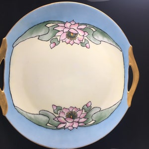 Art Nouveau Z.S. & Co. Bavaria Water Lilies Cake Platter