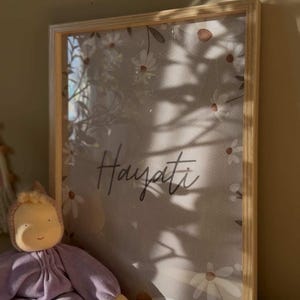 Kinderzimmer Poster Set | Boho Mädchen Poster | Personalisiert mit Name | Wandbild Bundle | Wanddeko Gänseblume | Geschenk Eltern Bilder image 11