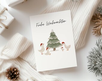 Lustige Weihnachtskarte Mit Eule – 'Jingle Owl The Way' | Tierhumor Für Kinder & Erwachsene | NobleWorks