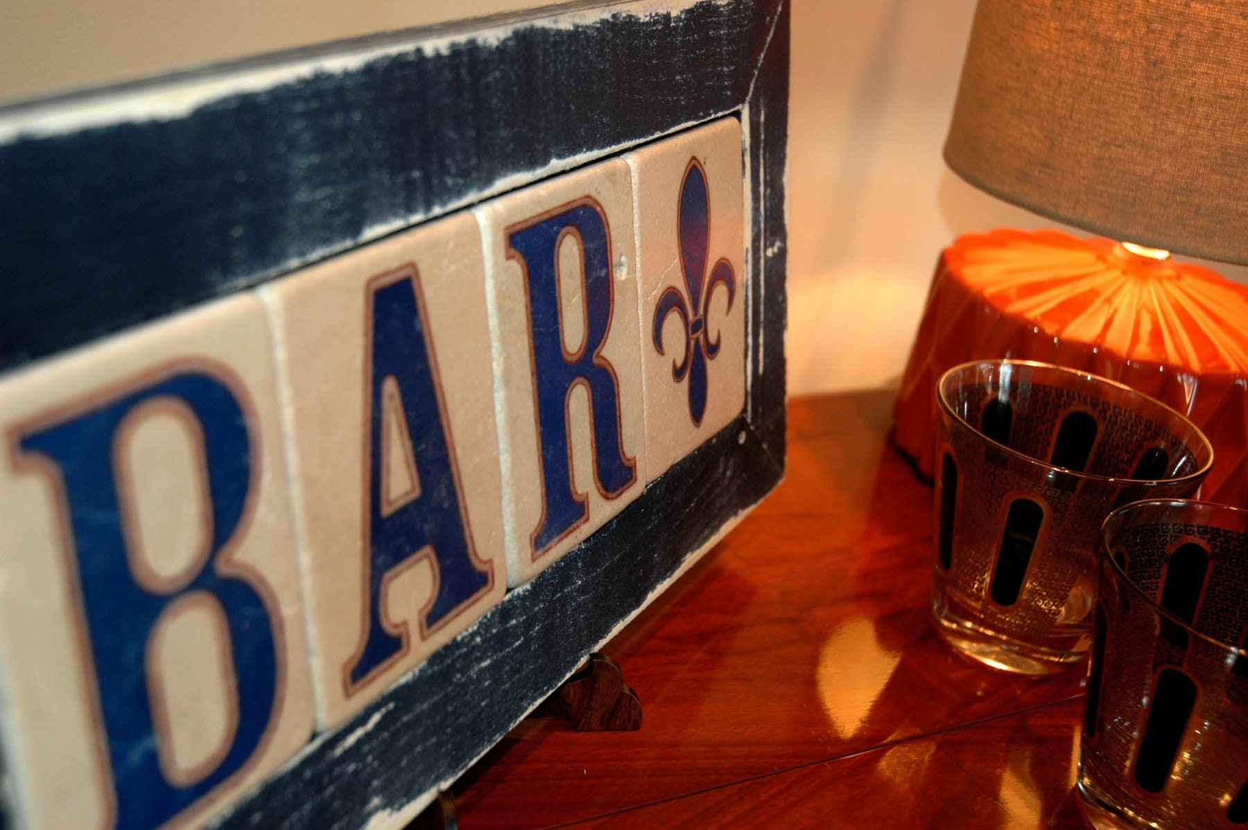 Custom build your own sign with our handmade replicas of New Orleans street tiles.