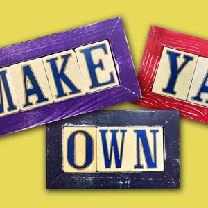 Custom build your own sign with our handmade replicas of New Orleans street tiles.