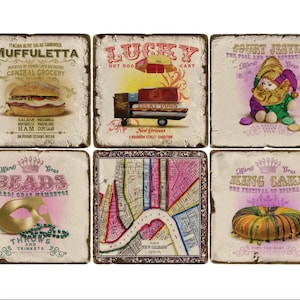 New Orleans Marble Coaster Set: NOLA Culture Collection bild 4