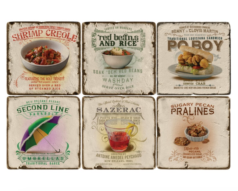 New Orleans Marble Coaster Set: NOLA Culture Collection bild 3