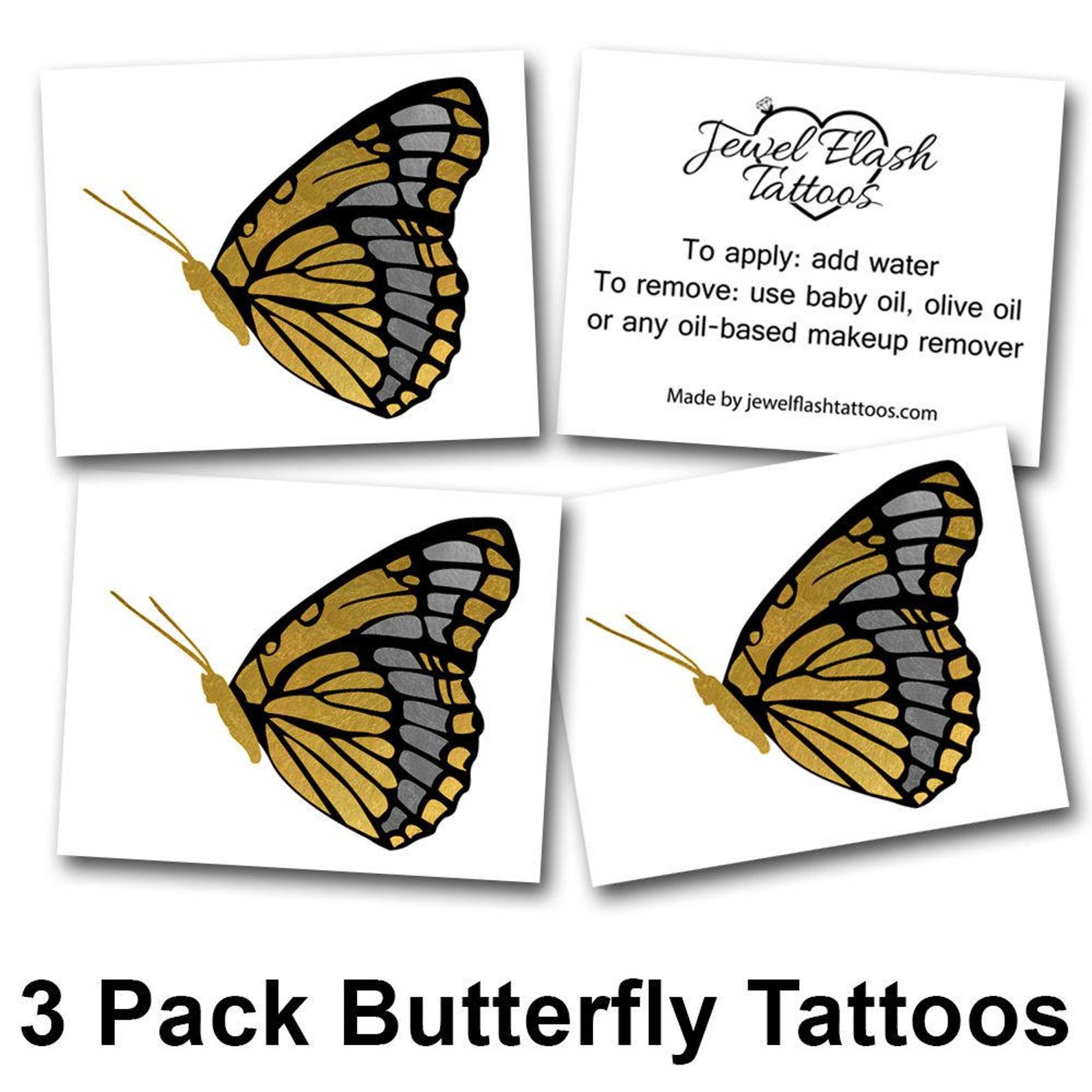 Butterfly Temporary Tattoos Butterfly Tattoo for Adults Etsy