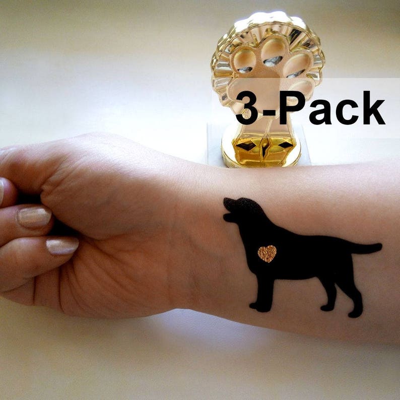 Temporary tattoo Dog tattoo Labrador tattoo Animal Etsy