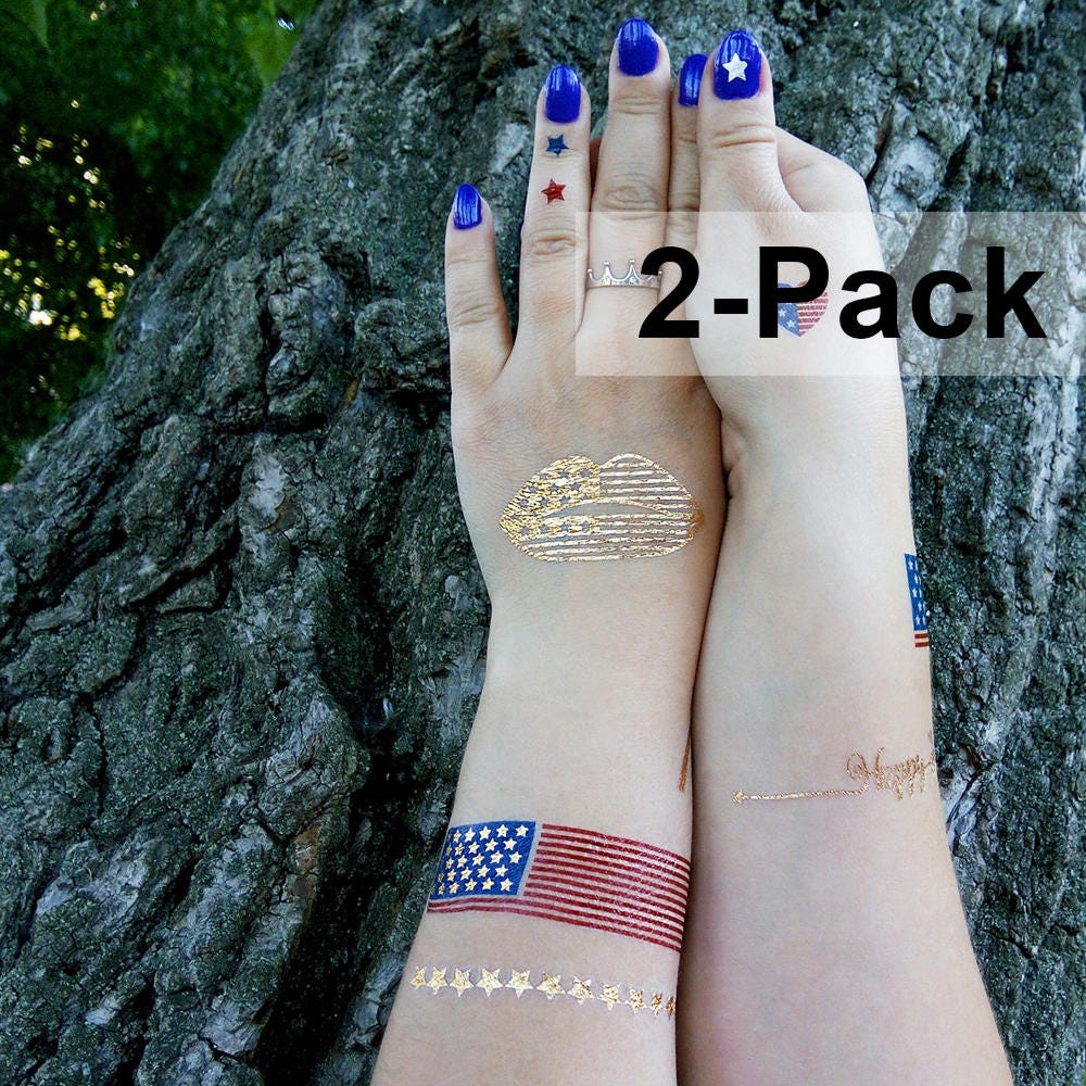 4 Juli Tattoos Patriotische Tatowierung Usa Flagge Tattoo Etsy