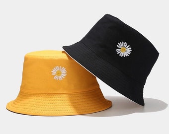 yellow bucket hat with string