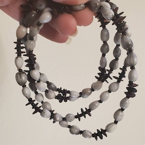 40&quot; Job&#39;s tears seeds and watermelon seeds, necklace, Uganda, Africa
