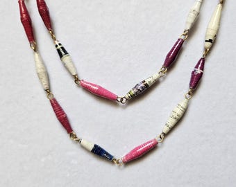 Recycled paper necklace,  Uganda