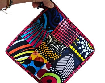 Potholder Set, Quilted, African fabric, Made in Uganda