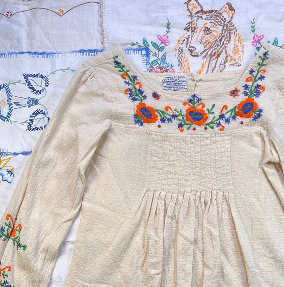 1970s Indian gauze blouse Gem