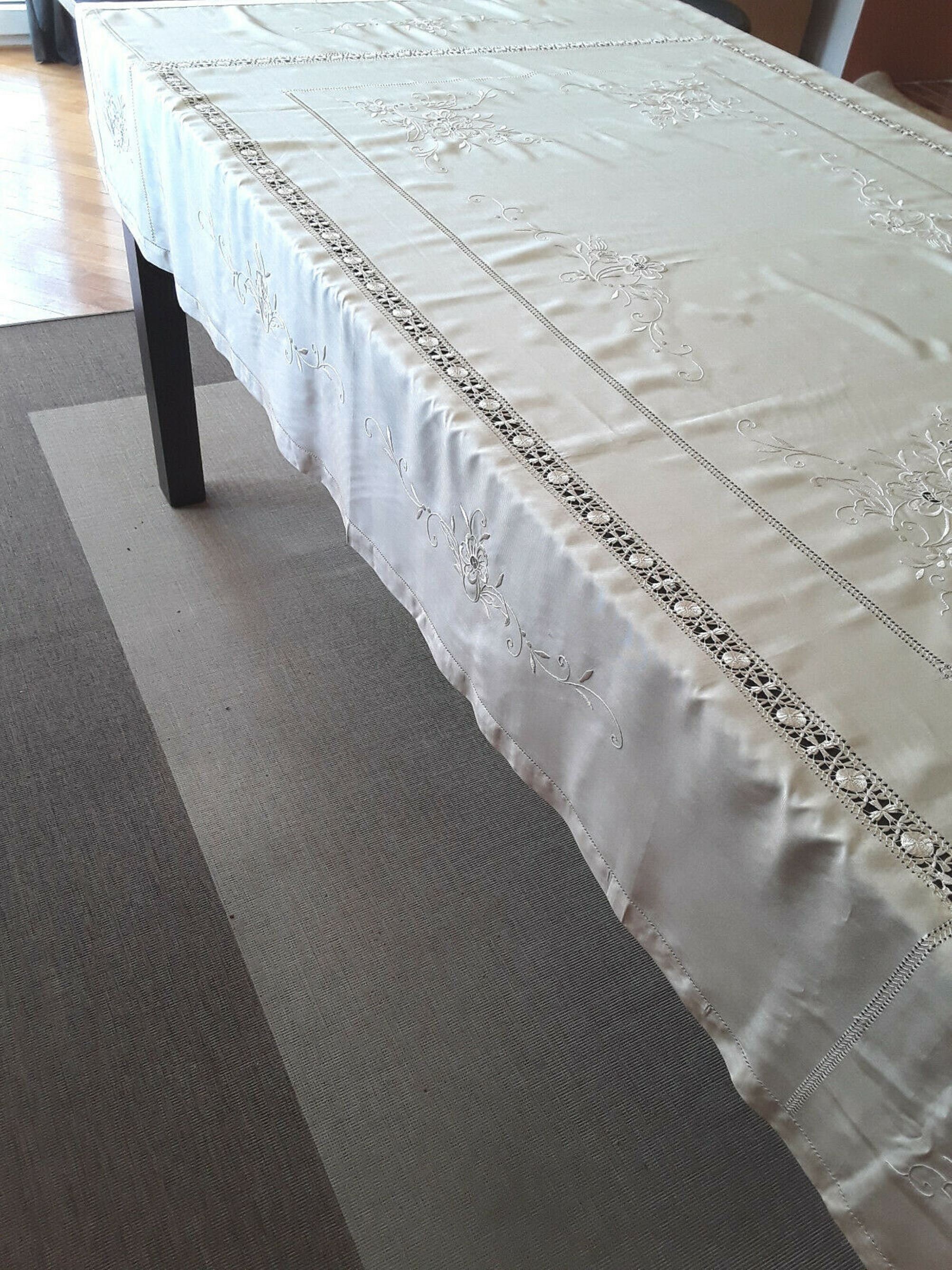 Vintage Silk Tablecloth Handmade Silk Tablecloth Italian Etsy