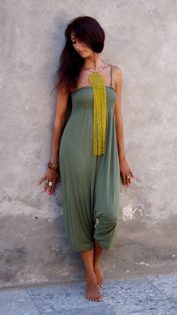 Boho Harem Jumpsuit, Beach Cover Up, Beachwear, Summe… Gem